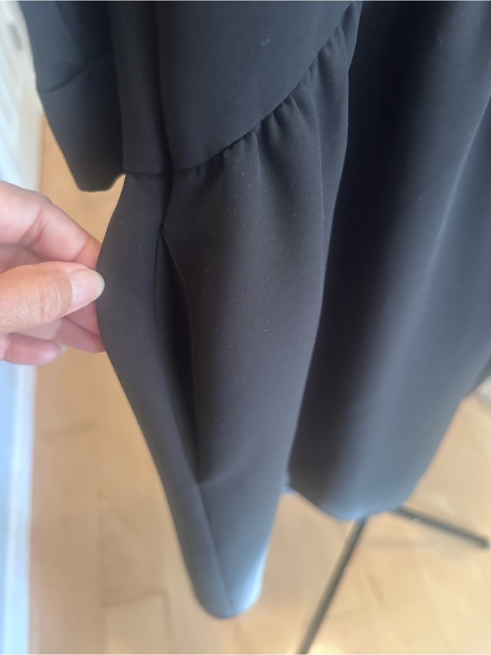 Tuckernuck Black Stretch Crepe Royal Shirt Dress Size Small, Half Sleeve - Picture 4 of 9